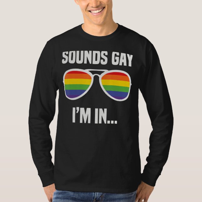 Camiseta Gay sonoro Estoy en Gafas Arcoiris Bandera Lgbt Ga (Anverso)