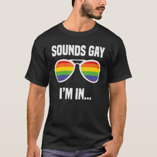 Camiseta Gay sonoro Estoy en Gafas Arcoiris Bandera Lgbt Ga