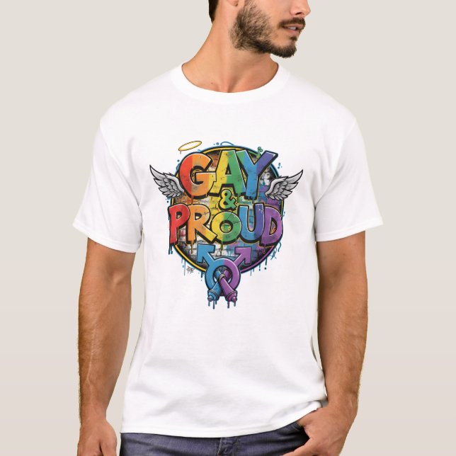 Camiseta GAY STREET T-Shirt | Gay Pride for Men | LGBTQ (Anverso)