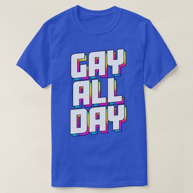 CAMISETA GAY TODO EL DÍA (Diseño del anverso)