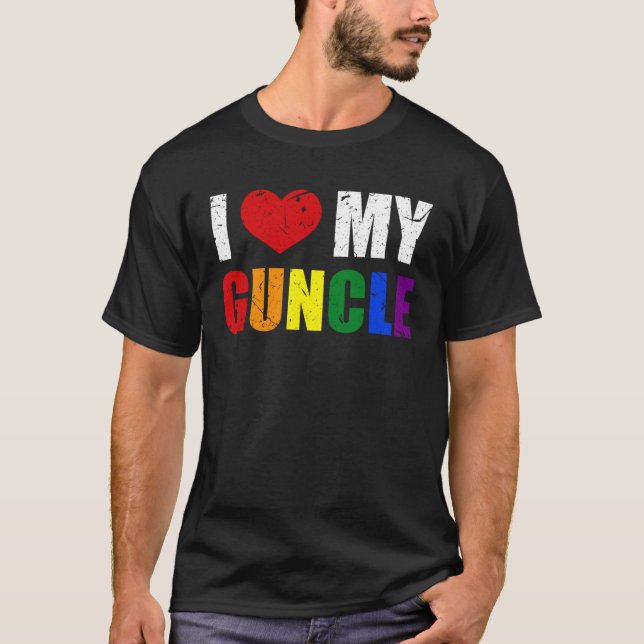 Camiseta Gay Uncle Guncle Pride Month LGBT homosexual Rainb (Anverso)