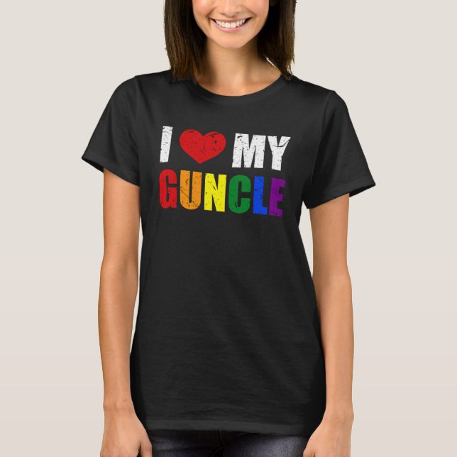 Camiseta Gay Uncle Guncle Pride Month LGBT homosexual Rainb (Anverso)
