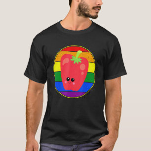 Camiseta Gay Vegetable Cute Red Bell Pepper Lgbtq Stuts Rai