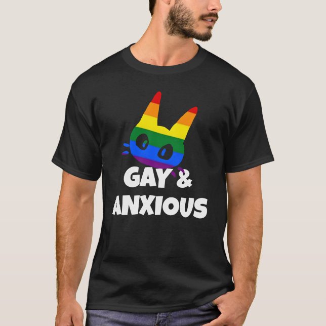 Camiseta Gay y ansioso (Anverso)