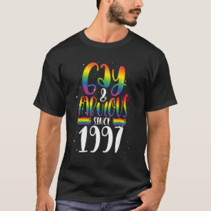 Camiseta Gay Y Fabuloso Desde 1997 Lgbtq Rainbow Pride Cr