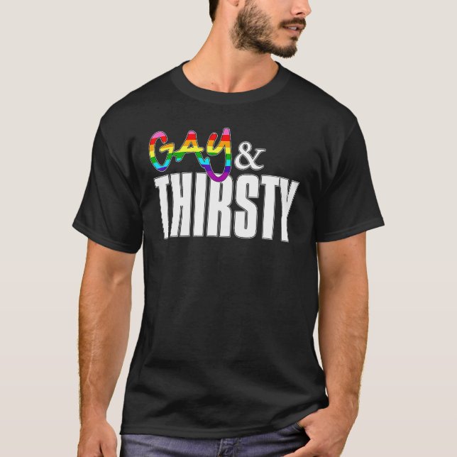 Camiseta Gay Y Thirsty Original Gilbert Baker Lgbtq Pri (Anverso)