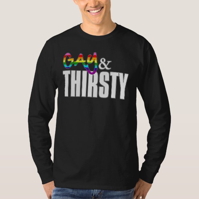 Camiseta Gay Y Thirsty Original Gilbert Baker Lgbtq Pri (Anverso)