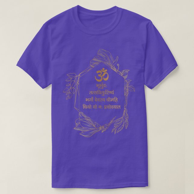Camiseta Gayatri Mantra Yoga (Diseño del anverso)