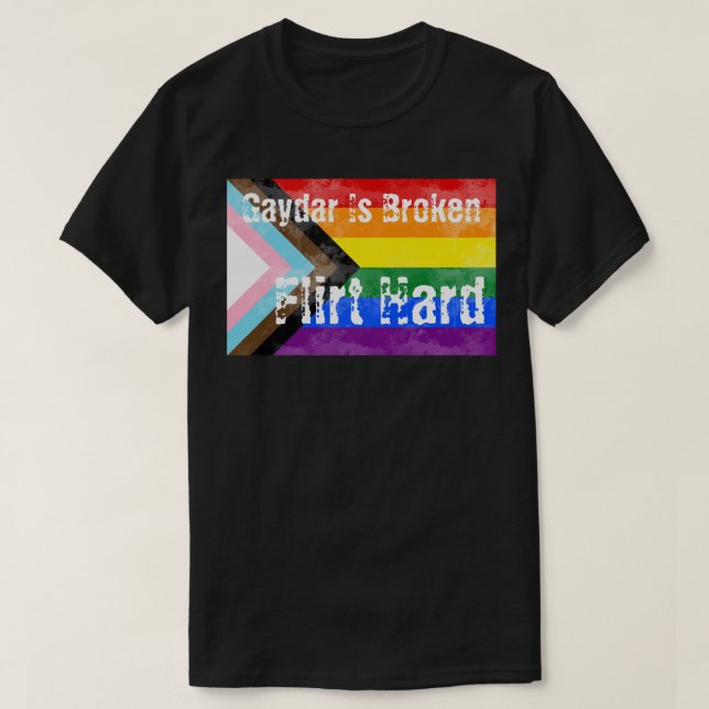 Camiseta Gaydar Está Roto De Orgullo Duro (Diseño del anverso)