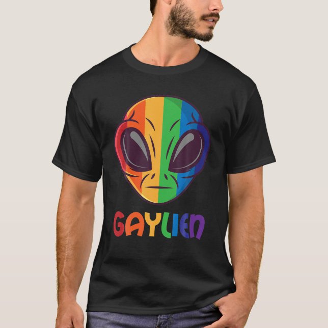 Camiseta Gaylien Gracioso Gay Alien LGBT Orgullo Gay Arcoir (Anverso)