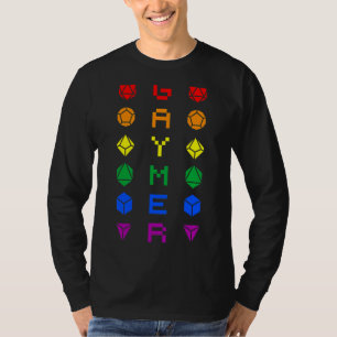 Camiseta Gaymer D20 Rainbow Dice Lgbt Orgullo Gay Gamer
