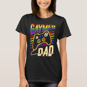 Camiseta Gaymer Dad Gamer Gay Pride Lgbt  Lesbian Rainbow F