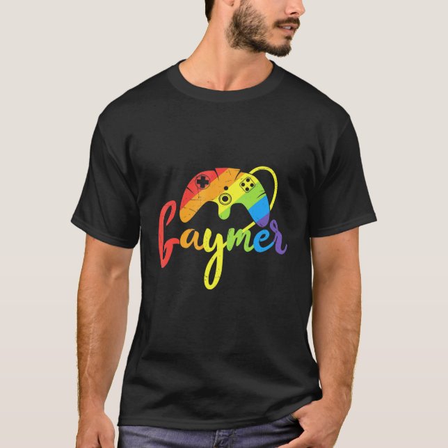 Camiseta Gaymer Gamer Gay Pride Lgbt Juego de Video Coincid (Anverso)