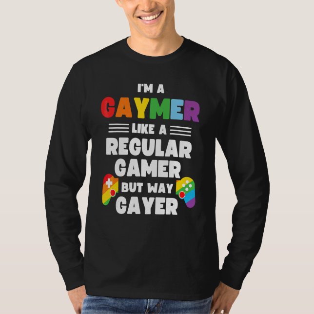 Camiseta Gaymer Gay Gamer Lgbt Orgullo Controlador Arcoiris (Anverso)
