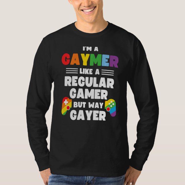 Camiseta Gaymer Gay Gamer Lgbt Orgullo Controlador Arcoiris (Anverso)