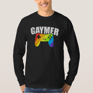 Camiseta Gaymer Gay Pride Rainbow Gamer video juego de jueg