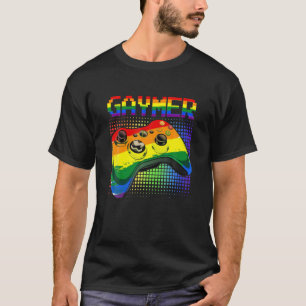 Camiseta Gaymer Heartbeat Rainbow Video Gamer Gay LGBT