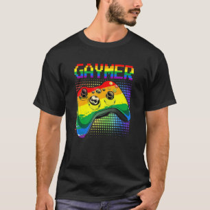 Camiseta Gaymer Heartbeat Rainbow Video Gamer Gay Lgbt Prid