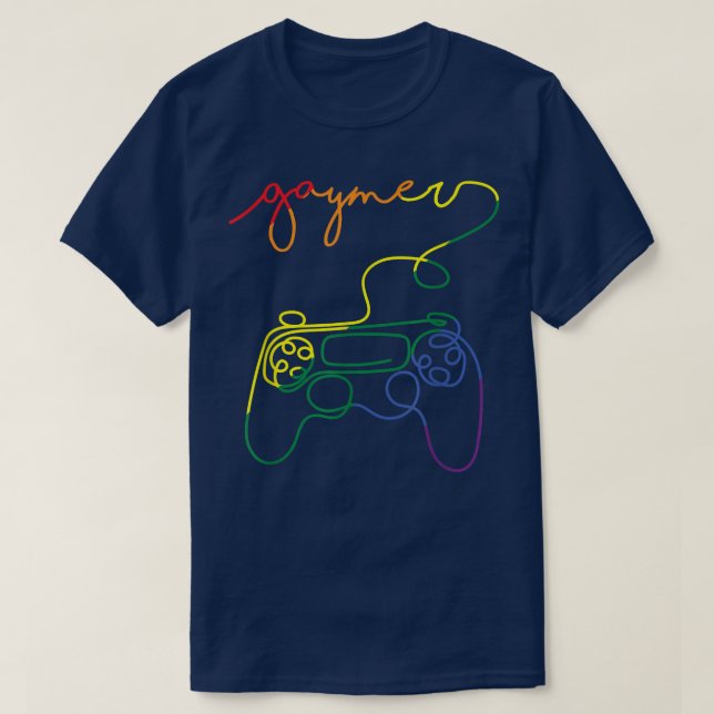 Camiseta GAYMER juego de video del Orgullo LGBT Amanece a l (Diseño del anverso)