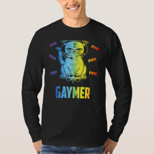 Camiseta Gaymer Lgbt Cat Orgullo Videojuego Arcoiris