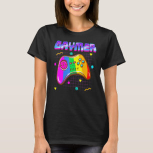 Camiseta Gaymer Lgbt Orgullo Gay 80 Gamer controlador Arcoi
