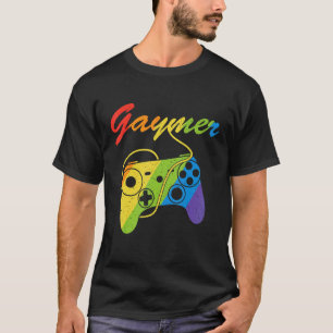 Camiseta Gaymer Lgbt Orgullo Gay Gamer Bandera Arcoiris Grá