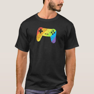 Camiseta Gaymer Lgbt Pride Gay Gamer Controlador Arcoiris