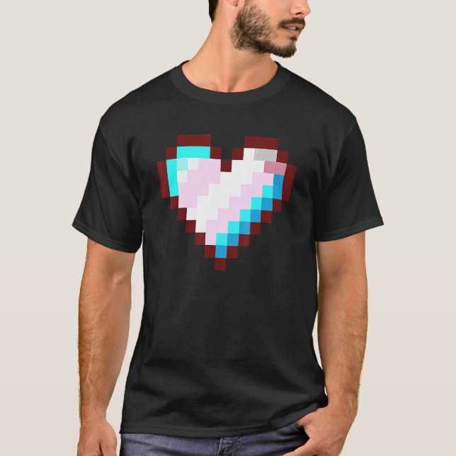 Camiseta Gaymer Lgbt Retro Orgullo Transgénero Gamer Pixel  (Anverso)