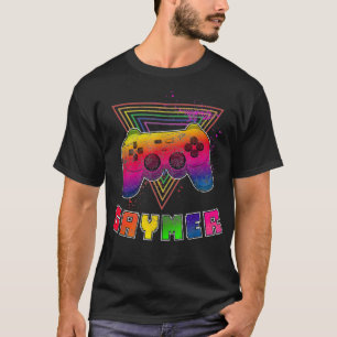 Camiseta Gaymer LGBTQ Gay Video Gamer Consola Rainbow Strip