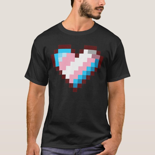 Camiseta Gaymer LGTB Retro Orgullo Transsexual Jugador Pixe (Anverso)