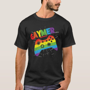 Camiseta Gaymer Orgullo Gay LGBT Bandera de juego de arcoir