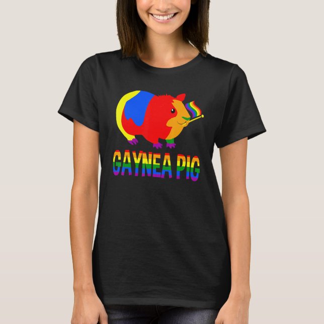 Camiseta Gaynea Cerdo Gay Guinea Cerdo Orgullo Lgbt Gay (Anverso)