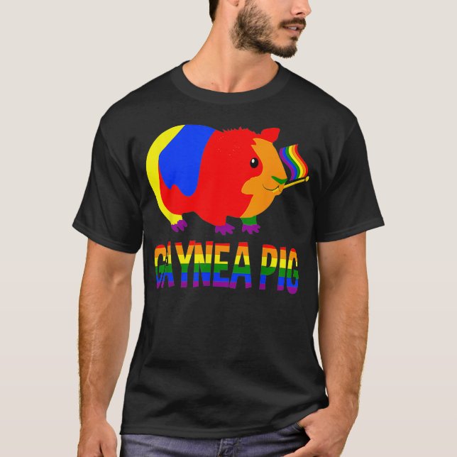 Camiseta Gaynea Cerdo Gay Guinea Orgullo de cerdo LGBT Gay (Anverso)