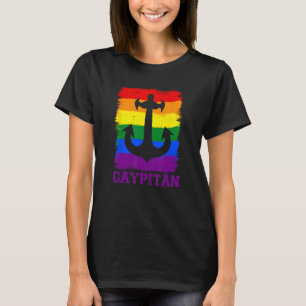Camiseta Gaypiter Gay y Captain Funny Retro Anchor LGBT