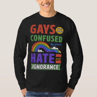 Camiseta Gays Are Only Confused By Your Hate And Ignorance