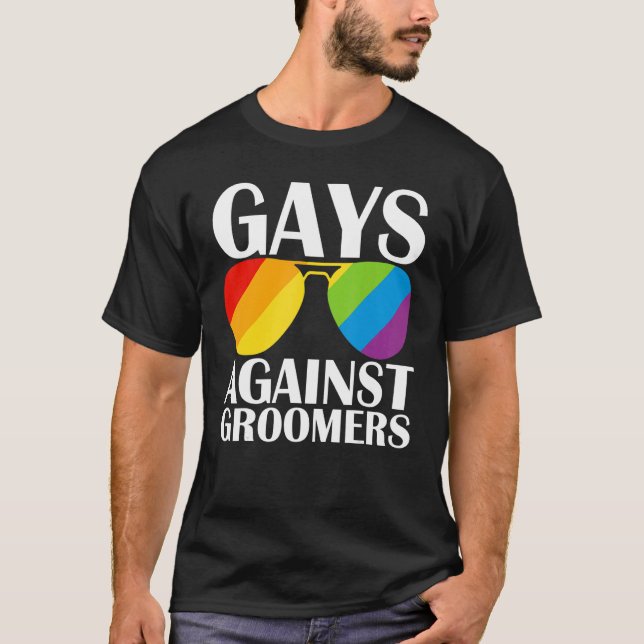 Camiseta Gays contra los Groomers Gradien Groom Perros no n (Anverso)