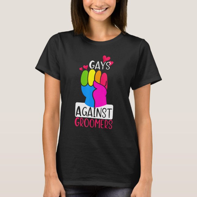 Camiseta Gays contra los Groomers Gradien Groom Perros no n (Anverso)