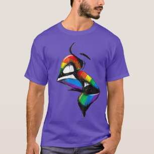Camiseta Gays lesbianos besan la bandera arcoiris Orgullo g