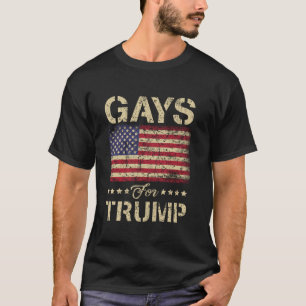 Camiseta Gays para las estrellas de Trump y las bandas Band