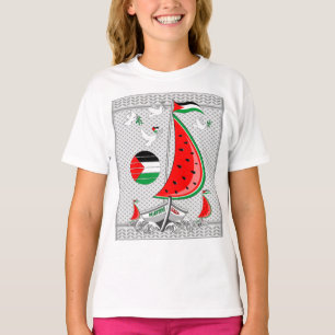 Camiseta Gaza: Barcos de la Flotilla de Sumuda por la Liber