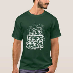 Camiseta Gaza Libre Palestina - Ilustracion Octopus