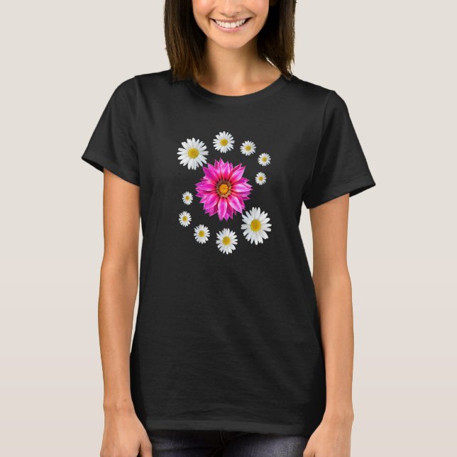 Camiseta Gazania Daisy Floral Pattern Gazania Daisy Blossom (Anverso)