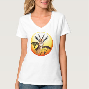 Camiseta Gazelle Animal salvaje Antelope africano