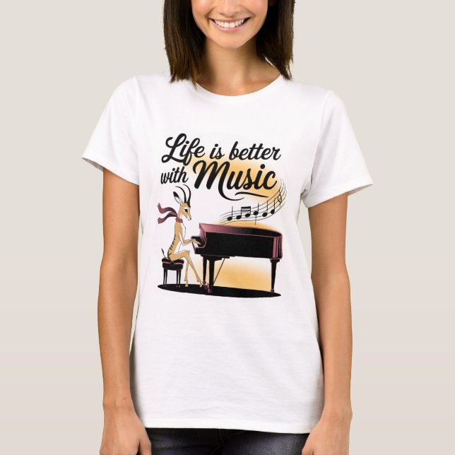 Camiseta gazelle piano (Anverso)