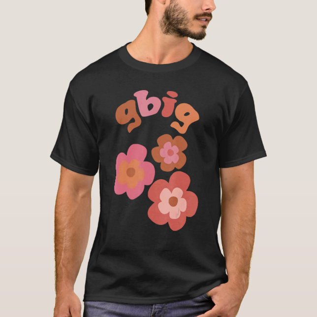 Camiseta Gbig Big Little Sorority Family Matching Flowers R (Anverso)