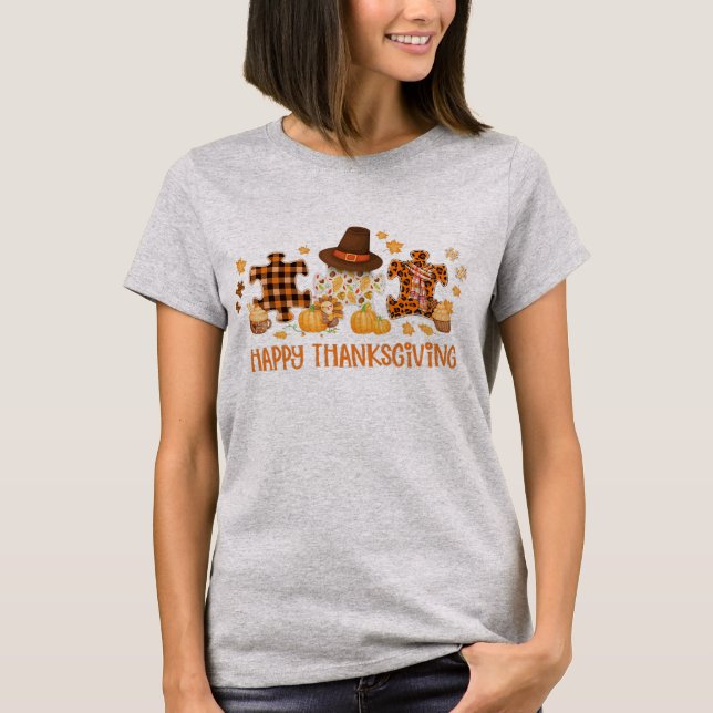 Camiseta gd5b Concienciación sobre el autismo del leopardo  (Anverso)