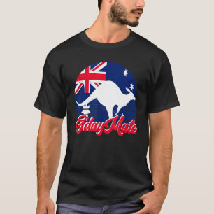 Camiseta Gday Mate Kangaroo Animal australiano Bandera Su