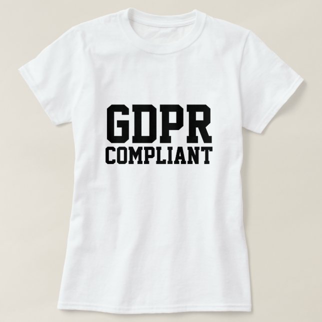 Camiseta GDPR obediente (Diseño del anverso)