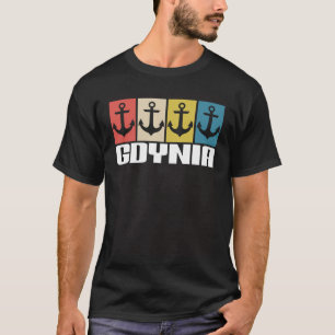 Camiseta Gdynia Anchor Vintage Sea Retro Gdynia