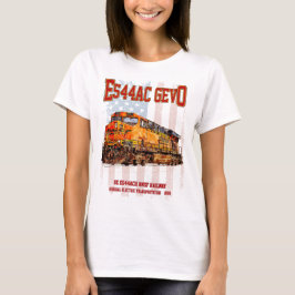 Camiseta GE ES44AC GEVO Locomotora y bandera estadounidense